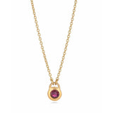 Fervor Montreal Necklace Keyhole Rose Cut Rhodolite Necklace