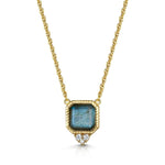 Fervor Montreal Necklace Labradorite Asscher Cut Necklace