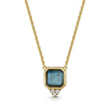 Fervor Montreal Necklace Labradorite Asscher Cut Necklace