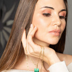 Fervor Montreal Necklace Malachite Slab Necklace