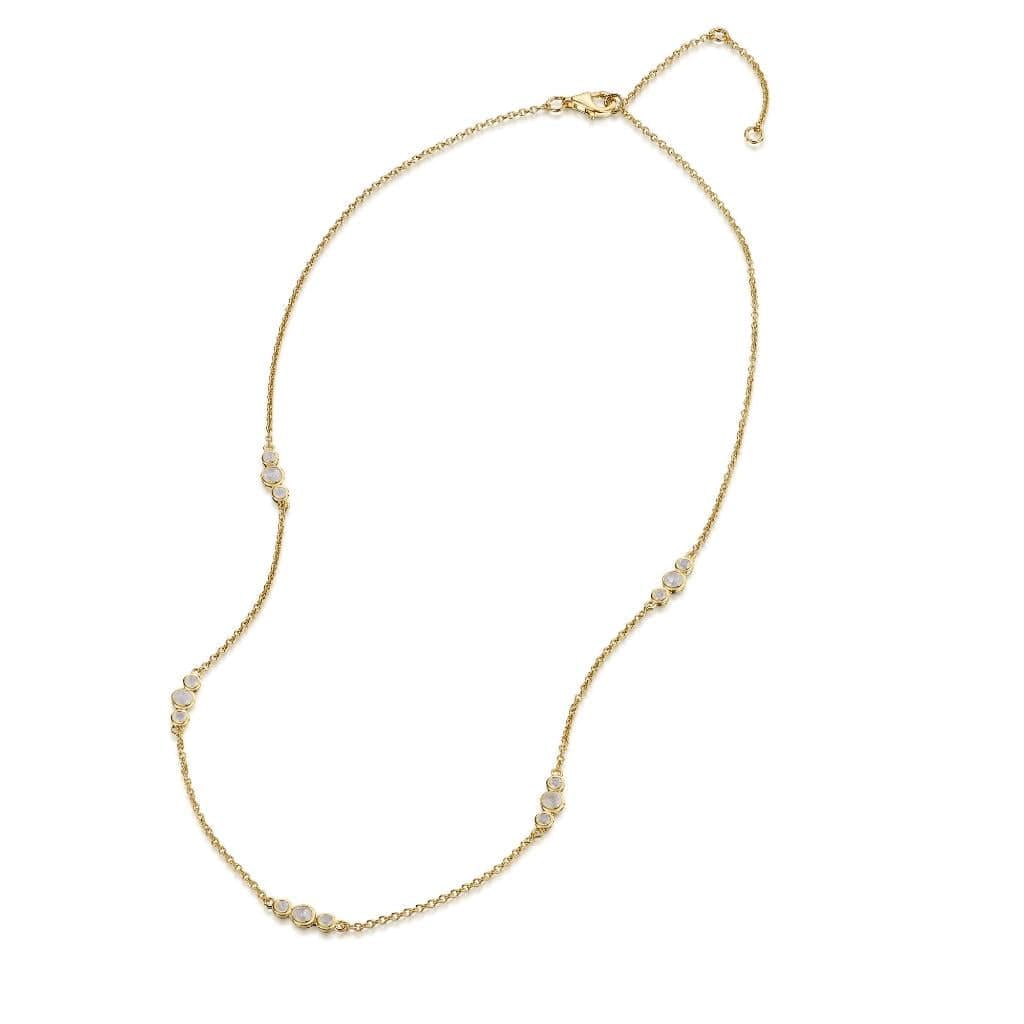 Fervor Montreal Necklace Malaika Rainbow Moonstone Bubbles Necklace