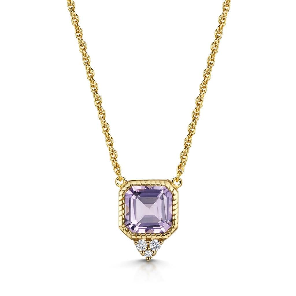 Fervor Montreal Necklace Pink Amethyst Asscher Cut Necklace