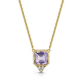 Fervor Montreal Necklace Pink Amethyst Asscher Cut Necklace