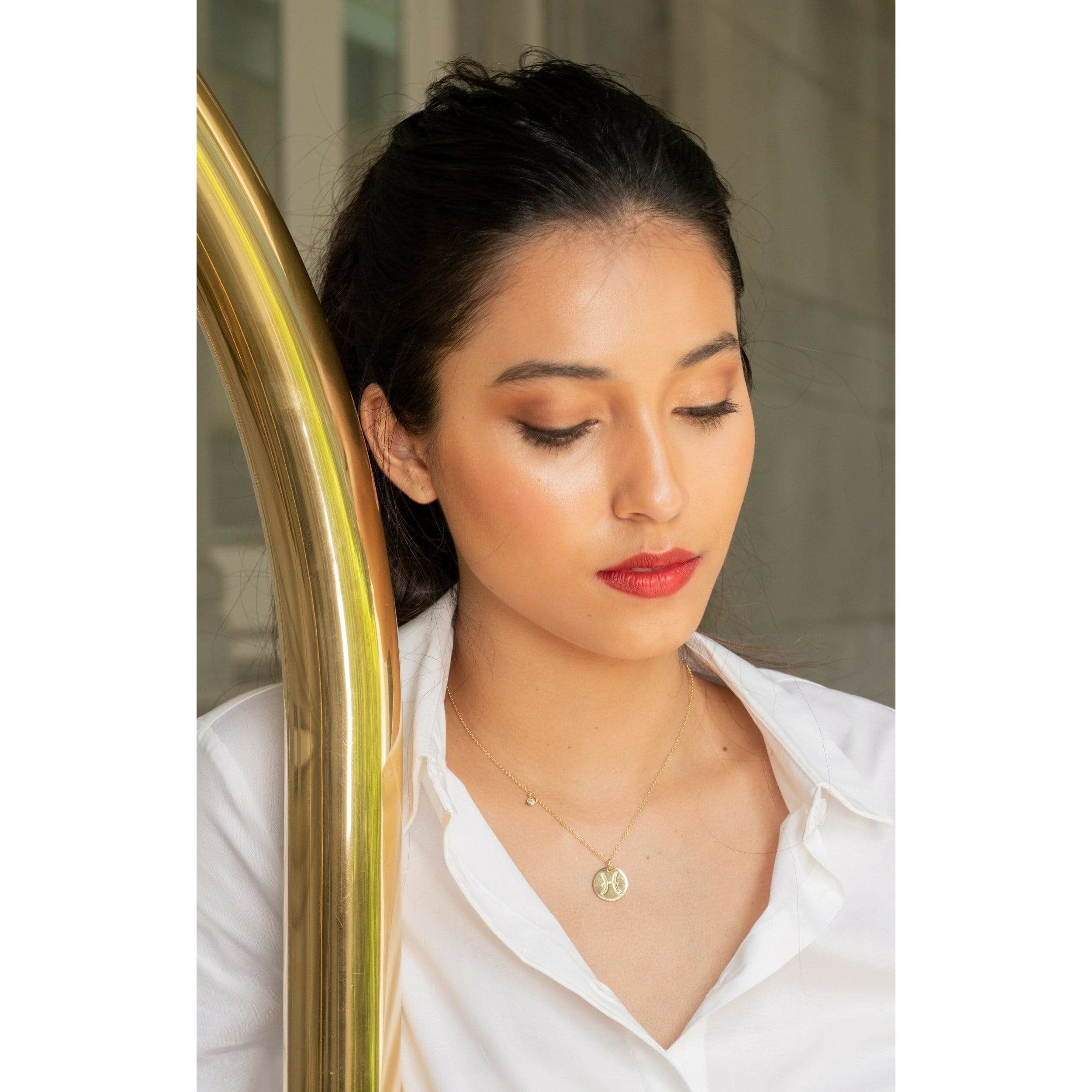 Fervor Montreal Necklace Pisces Double-Sided Zodiac & Constellation Necklace