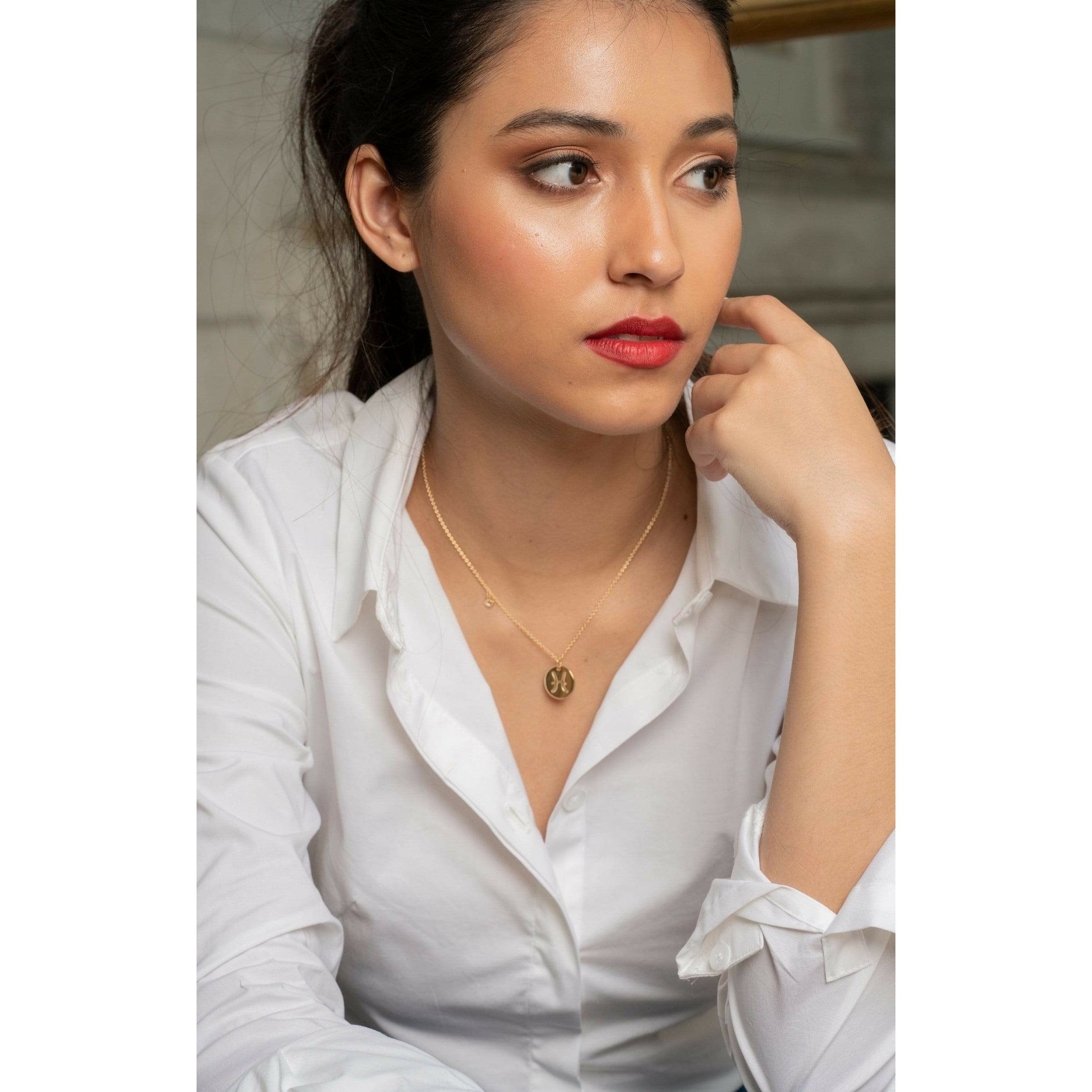 Fervor Montreal Necklace Pisces Double-Sided Zodiac & Constellation Necklace