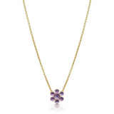 Fervor Montreal Necklace Precious Flower Rose Cut African Amethyst Necklace