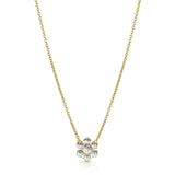 Fervor Montreal Necklace Precious Flower Rose Cut White Topaz Necklace