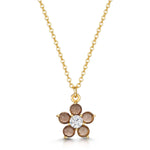 Fervor Montreal Necklace Smoky Quartz Daisy Necklace