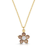 Fervor Montreal Necklace Smoky Quartz Daisy Necklace