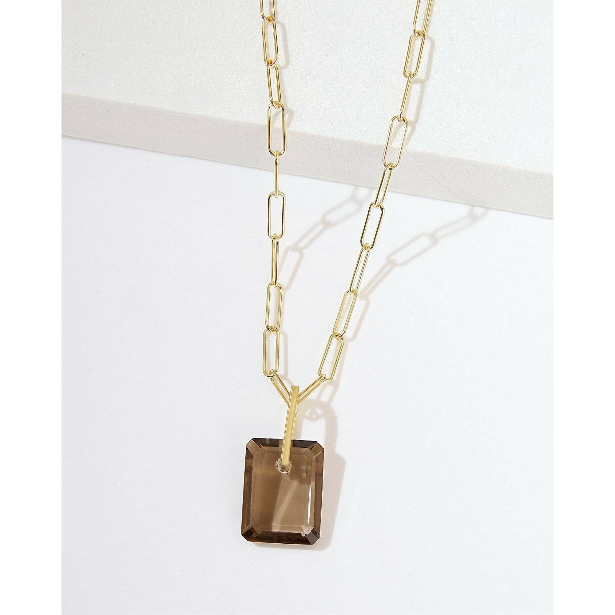 Fervor Montreal Necklace Smoky Quartz Slab Necklace