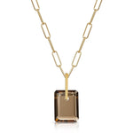 Fervor Montreal Necklace Smoky Quartz Slab Necklace