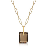 Fervor Montreal Necklace Smoky Quartz Slab Necklace