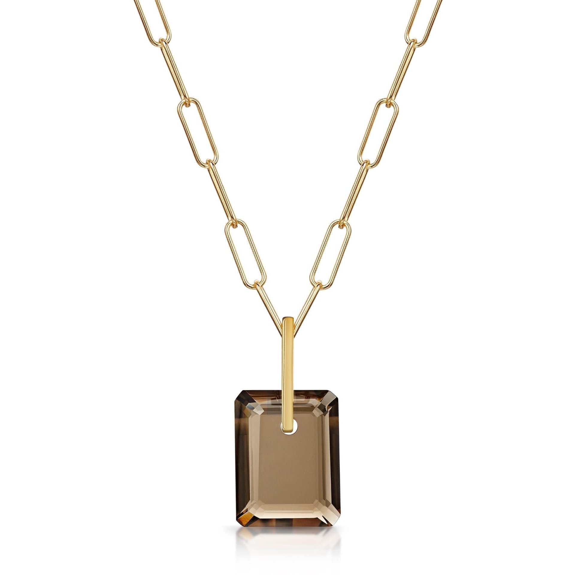 Fervor Montreal Necklace Smoky Quartz Slab Necklace