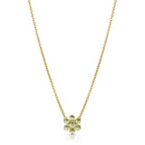 Fervor Montreal Precious Flower Rose Cut Peridot Necklace