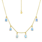 Fervor Montreal Rainbow Moonstone Raindrop Necklace