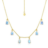 Fervor Montreal Rainbow Moonstone Raindrop Necklace