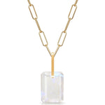 Fervor Montreal Rainbow Moonstone Slab Necklace