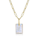 Fervor Montreal Rainbow Moonstone Slab Necklace