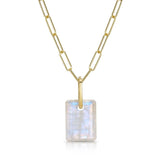 Fervor Montreal Rainbow Moonstone Slab Necklace