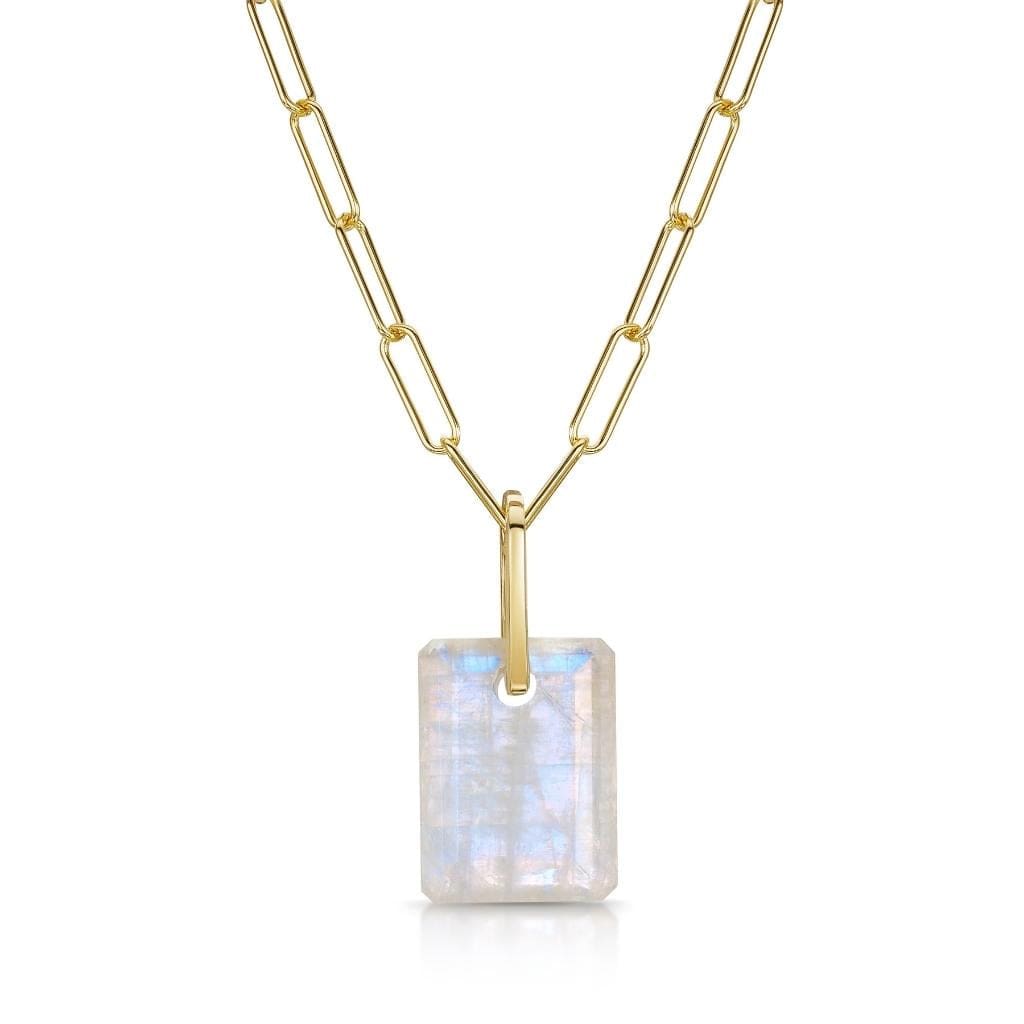 Rainbow Moonstone Slab Necklace – Fervor Montreal
