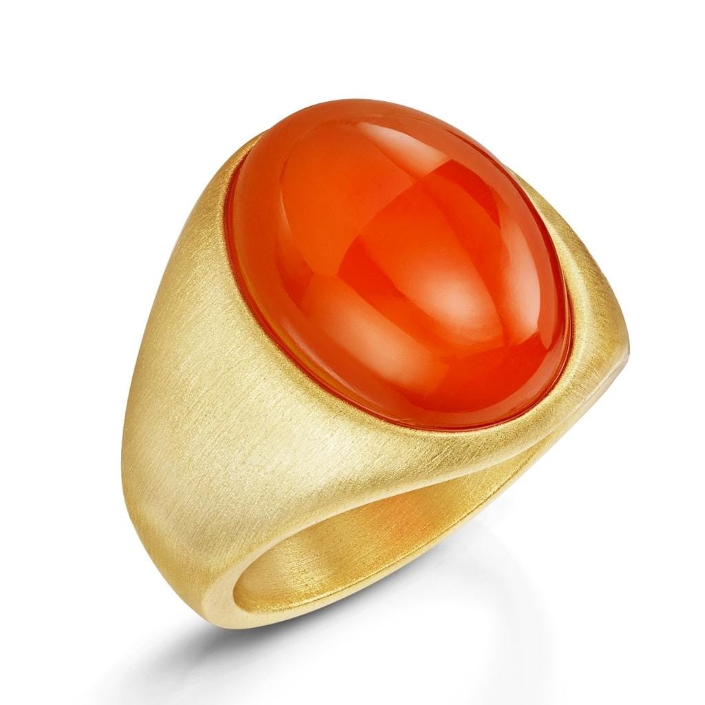 Fervor Montreal Rings Classic Oval Carnelian Ring