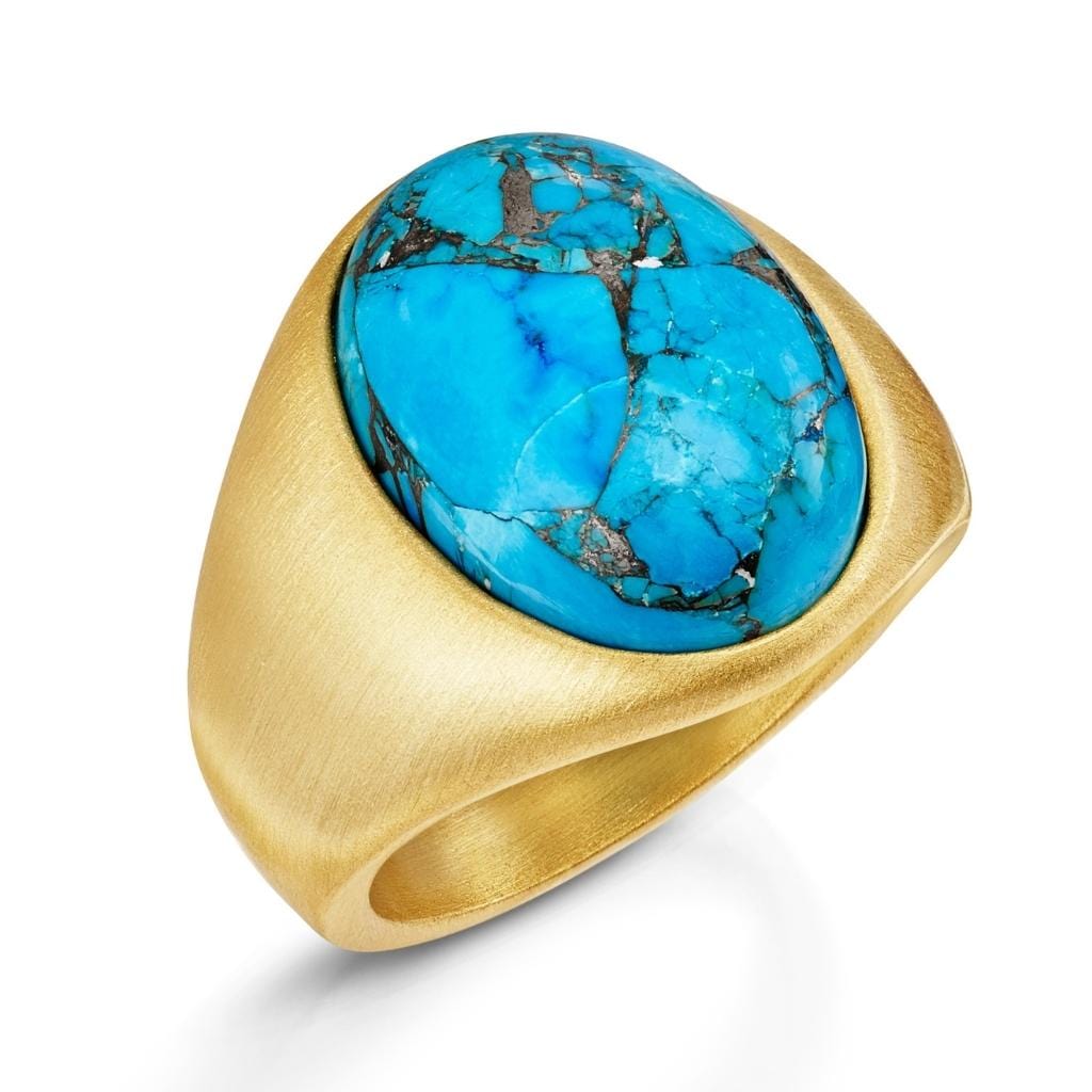 Fervor Montreal Rings Classic Oval Copper Turquoise Ring