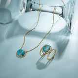 Fervor Montreal Rings Copper Turquoise Island Ring