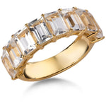 Fervor Montreal Rings Half Eternity White Topaz Baguette Ring