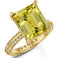 Fervor Montreal Rings Lemon Quartz Emerald Cut Cocktail Ring