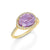 Fervor Montreal Rings Table Cut Pink Amethyst Halo Ring