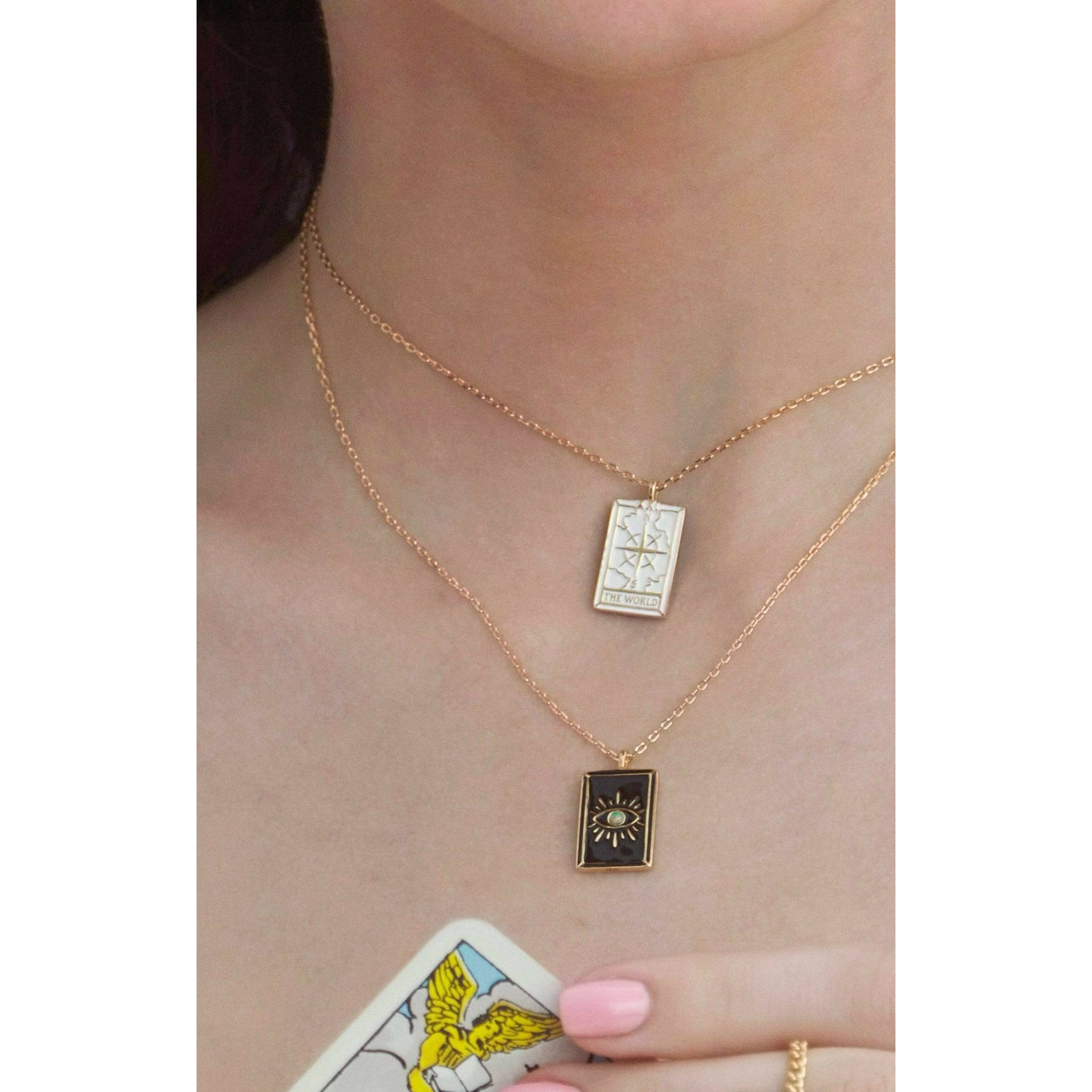 Fervor Montreal Tarot Card- The World Necklace