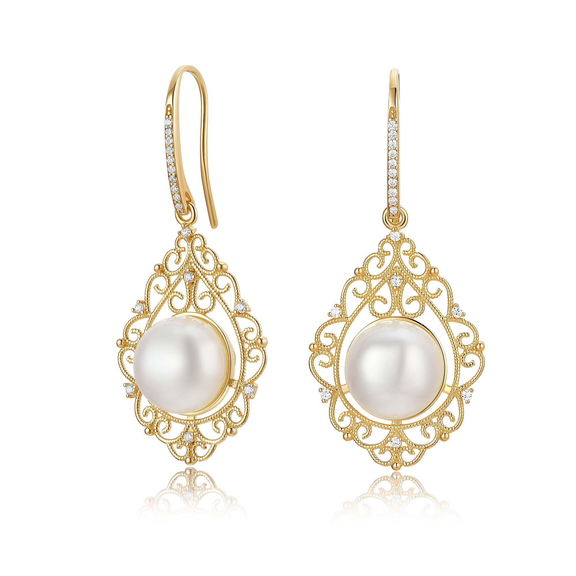 Art Deco Pearl Earrings