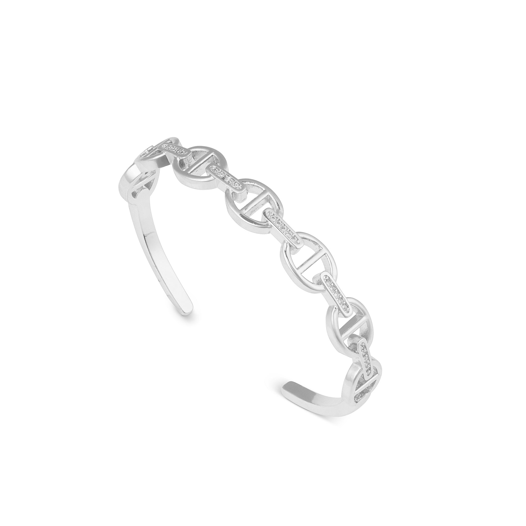 Fervor Montreal Al Garve Rhodium Cuff Bangle