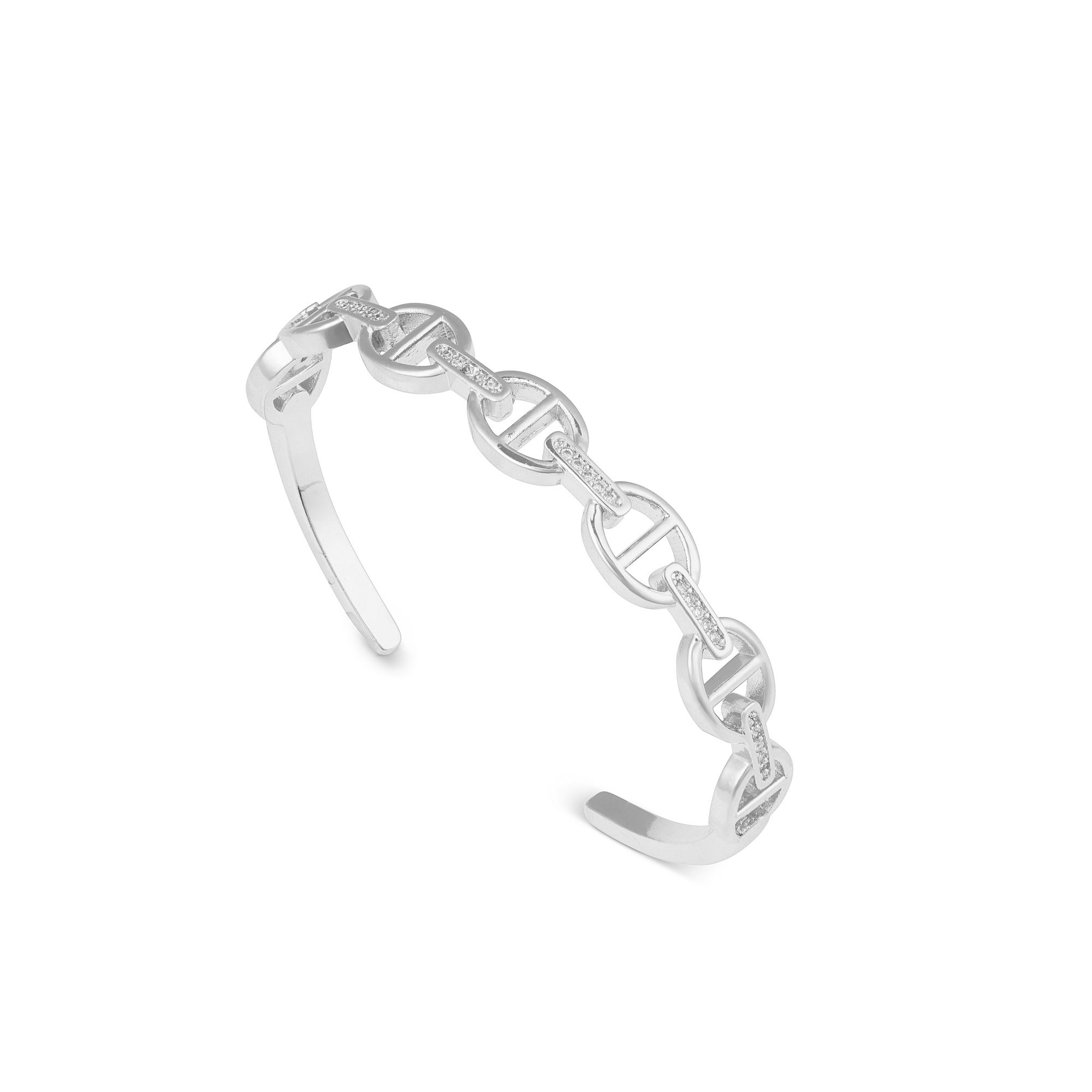 Fervor Montreal Al Garve Rhodium Cuff Bangle