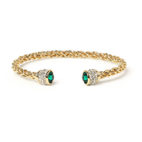 Fervor Montreal Bangle Bella Bangles- Emerald Crystal