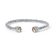 Fervor Montreal Bangle Rhodium Bella Bangles- Topaz