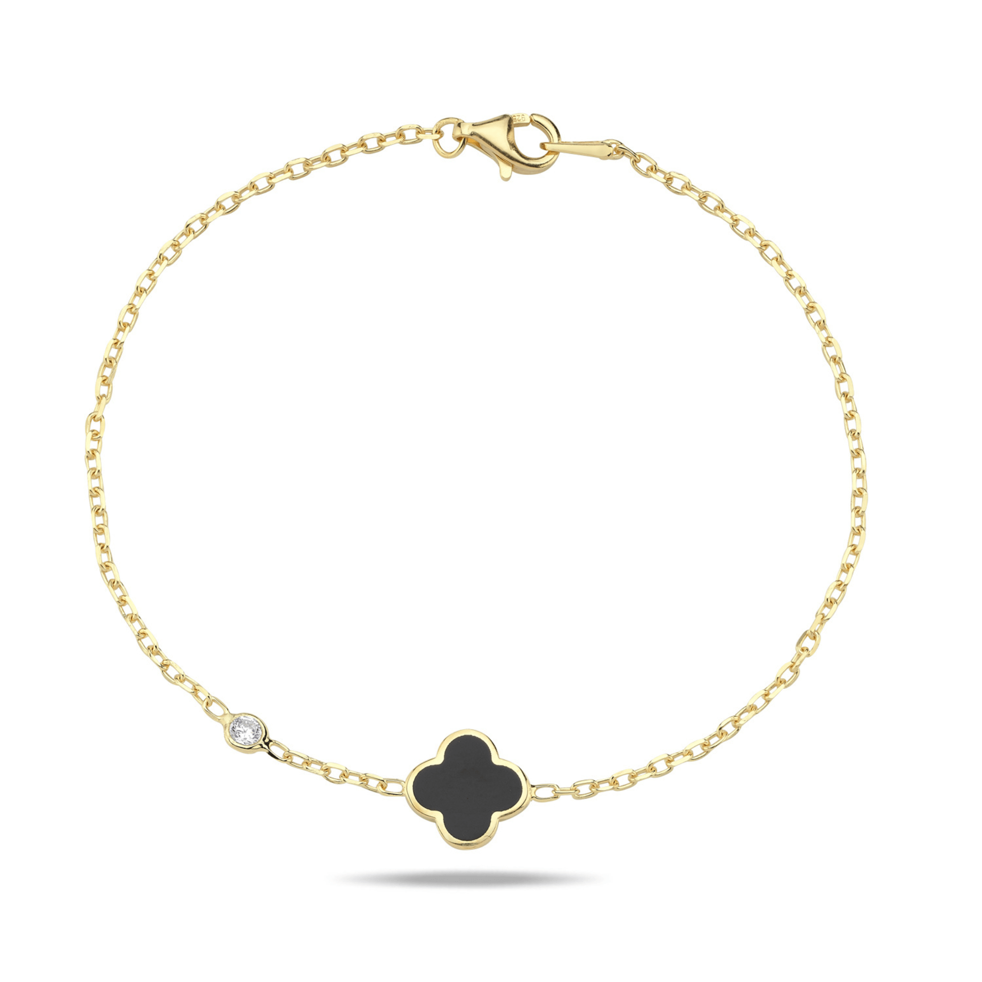 Fervor Montreal Black Clover Leaf Bracelet