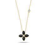 Fervor Montreal Black Moroccan Flower Necklace