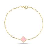 Fervor Montreal Bracelet Clover Leaf Bracelet- Barbie Pink