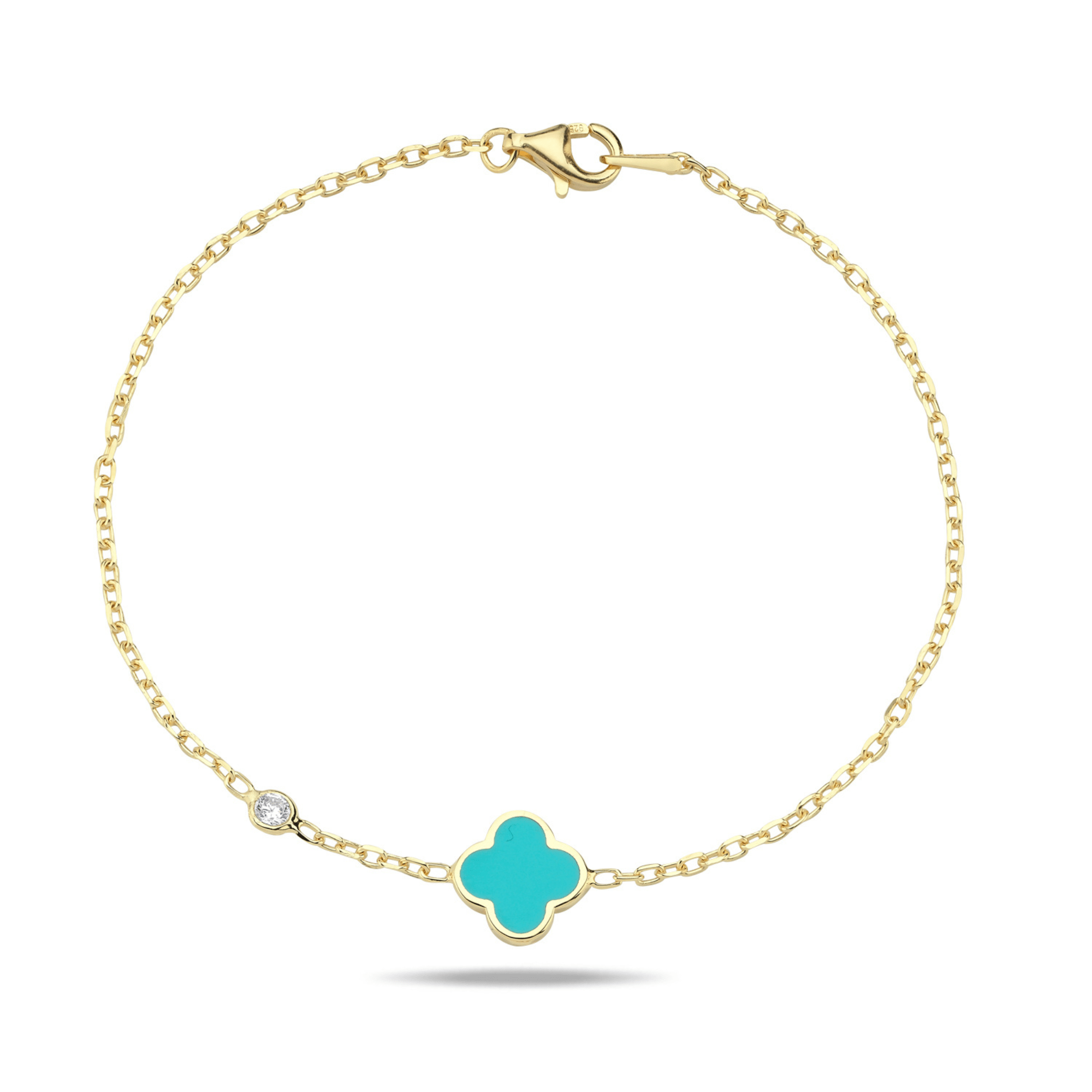 Fervor Montreal Bracelet Clover Leaf Bracelet- Caribbean Blue