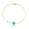 Fervor Montreal Bracelet Clover Leaf Bracelet- Vintage Blue