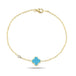 Fervor Montreal Bracelet Clover Leaf Bracelet- Vintage Blue