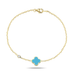 Fervor Montreal Bracelet Clover Leaf Bracelet- Vintage Blue