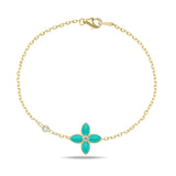 Fervor Montreal Bracelet Moroccan Flower Bracelet- Caribbean Blue