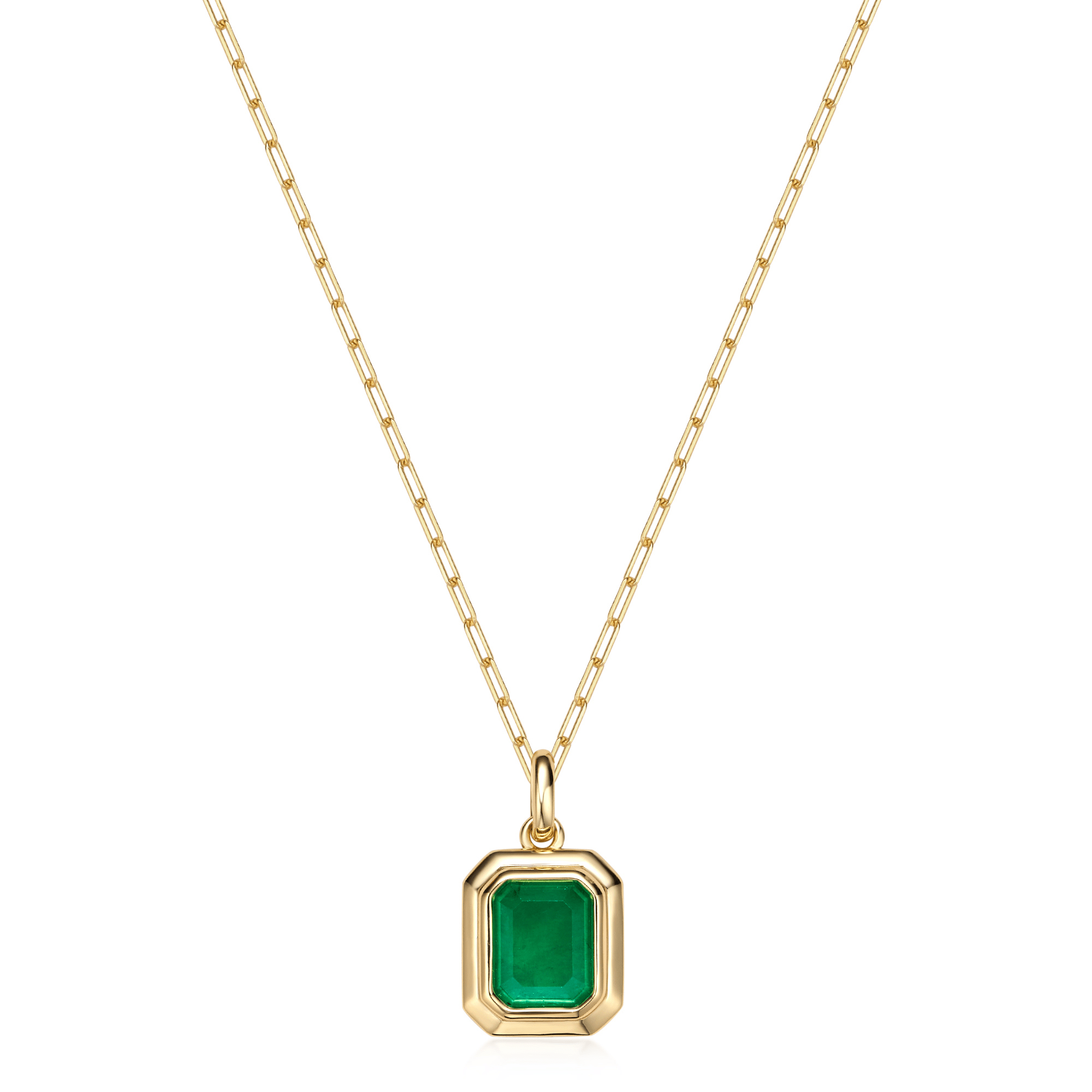 Fervor Montreal Envy- Baguette Emerald Necklace