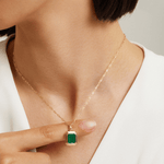 Fervor Montreal Envy- Baguette Emerald Necklace