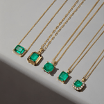 Fervor Montreal Envy- Baguette Emerald Necklace