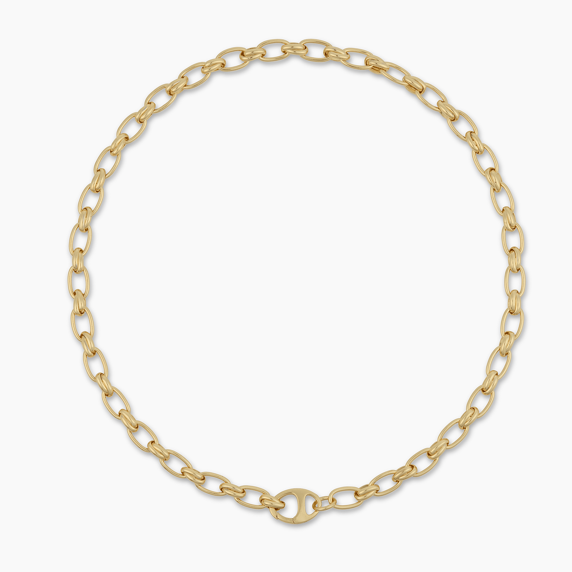 Golden Hour- Criss Cross Oval Link Chain – Fervor Montreal