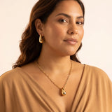 Fervor Montreal Golden Raindrop Necklace & Earrings Set