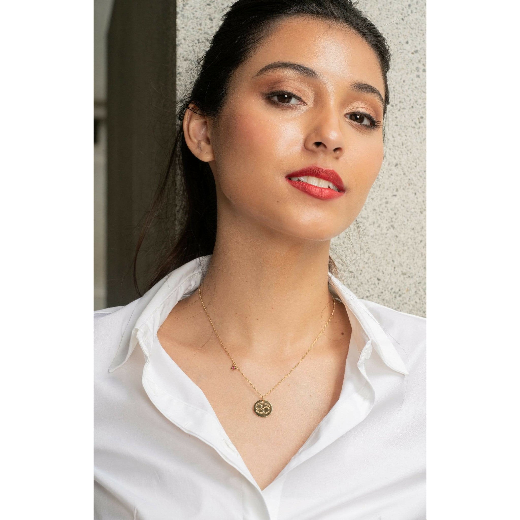 Fervor Montreal Necklace Cancer Double-Sided Zodiac & Constellation Necklace